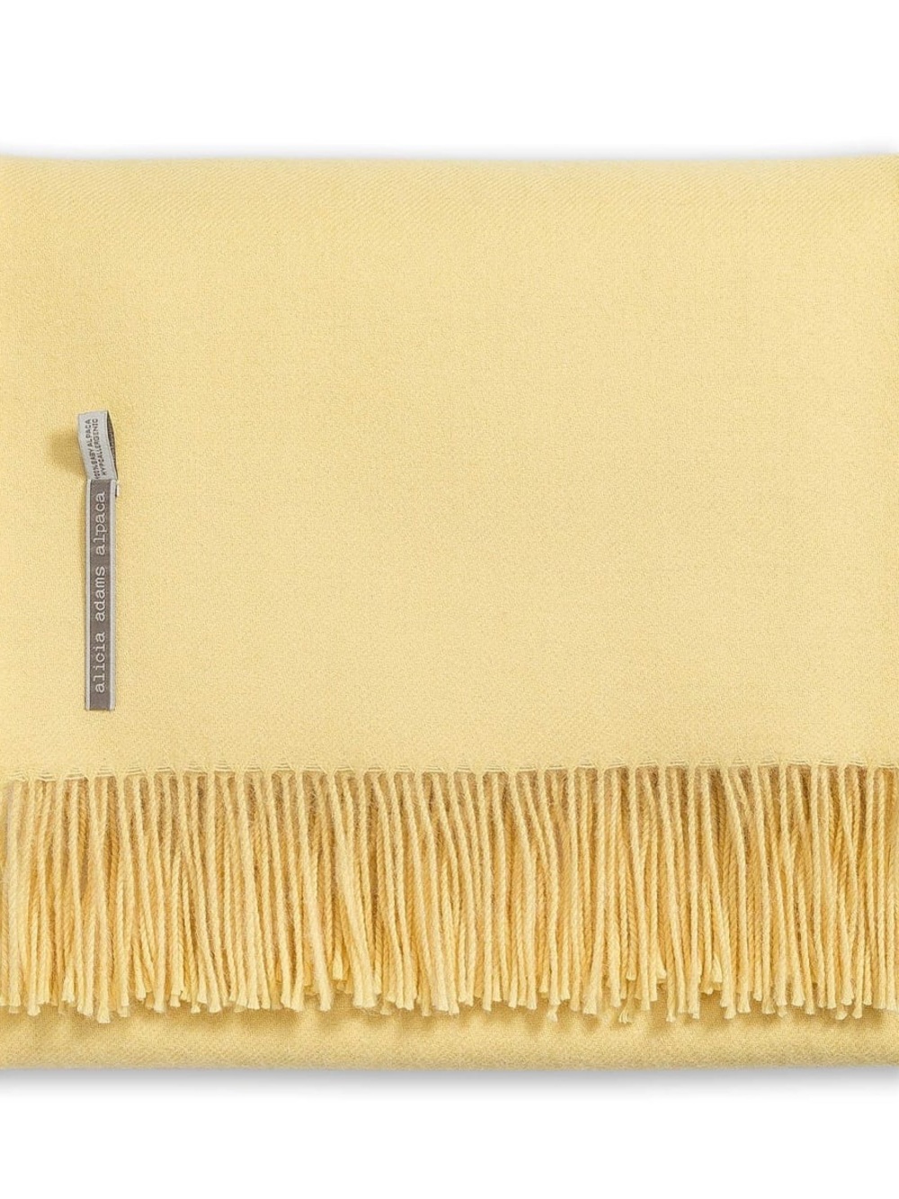 ALICIA ADAMS ALPACA Baby Alpaca Classic Throw / Sunny Yellow/ NWT